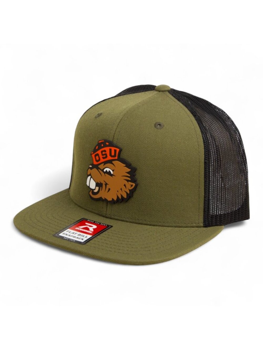 Oregon State Beavers Benny 3D Wool Blend Flat Bill Hat- Loden/ Black
